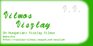 vilmos viszlay business card